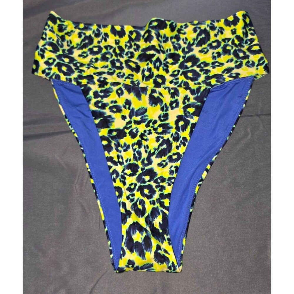 Aerie Green Black High Cut Cheeky Swim Bathing Suit Bottom Small S New $29.95